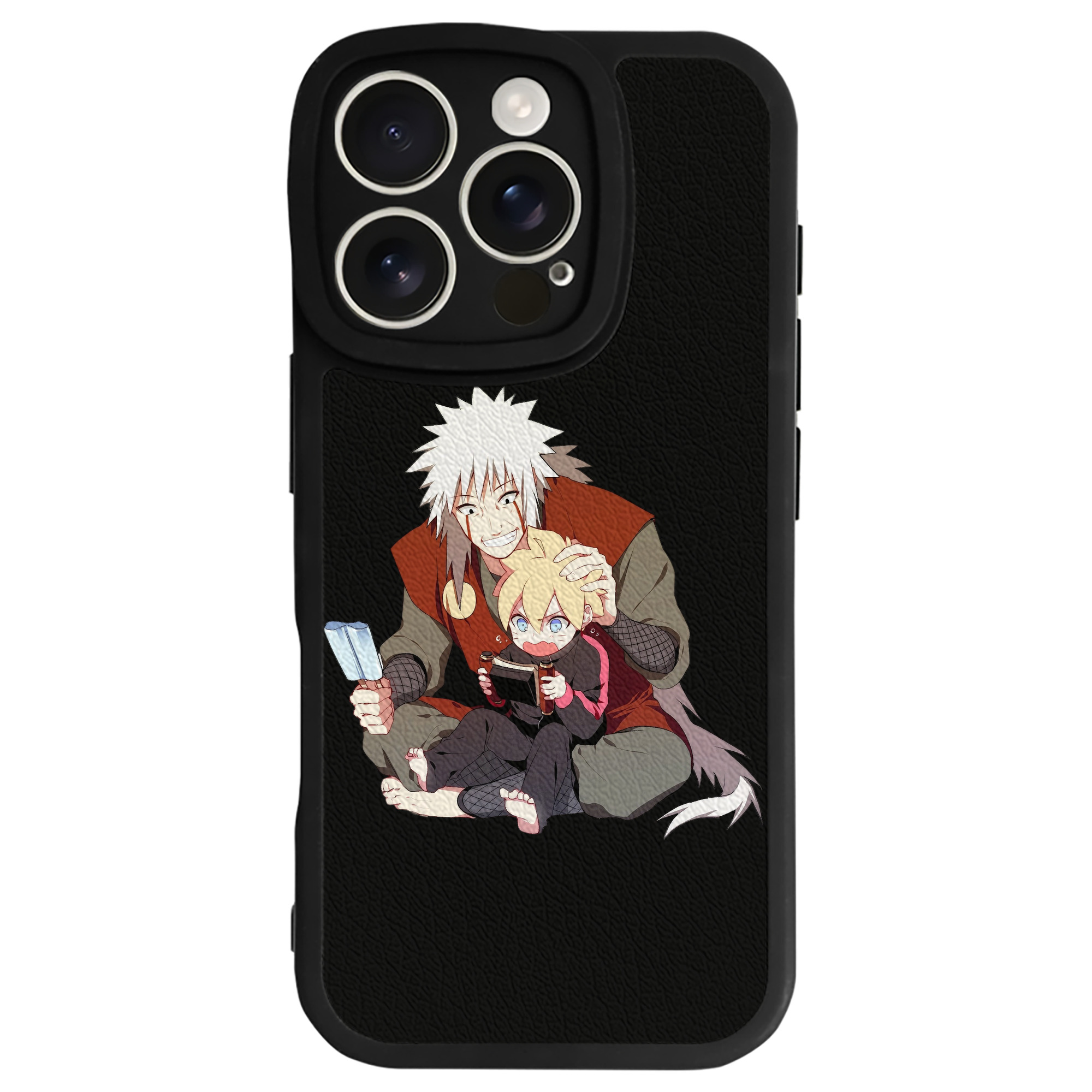 （画像用） NARUTO -ナルト- 自来也（じらいや） Jiraiya 【iPhone 16シリーズ対応】シリコンスマホケース（レザー調） 材質：シリコン